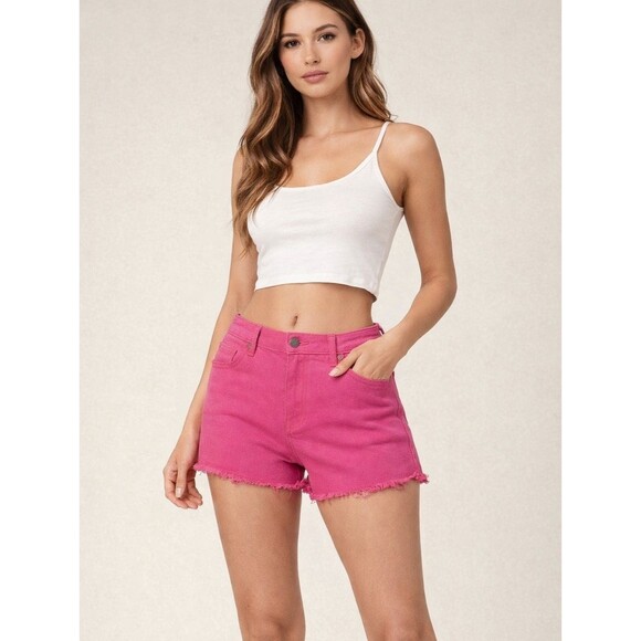 Kut from the Kloth Pants - Kut From The Kloth High-rise Hot Pink Short - Size: 14 - NWT